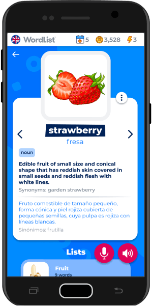 Learn English and Spanish Vocabulary with WordList